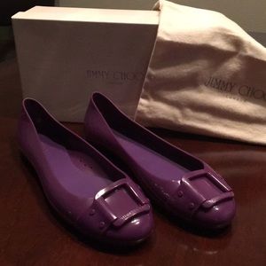 Jimmy Choo Morsey Purple Flats New, Never Worn!